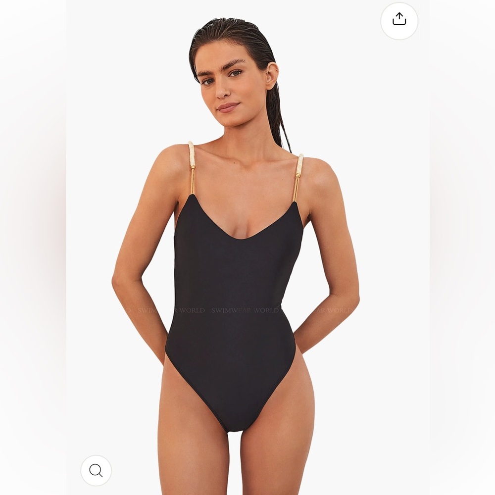 New Vix Brook Li One Piece Swimsuit NWT Size S Color Black